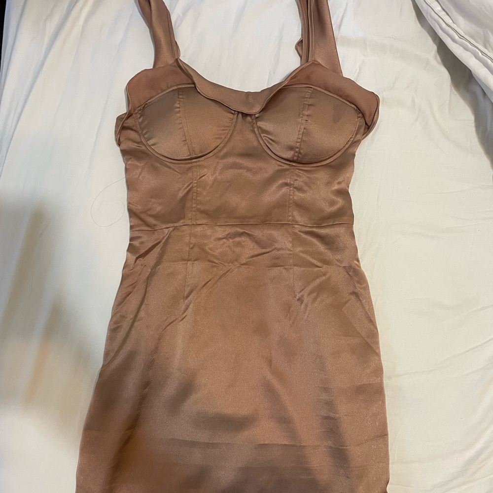 satin mini dress